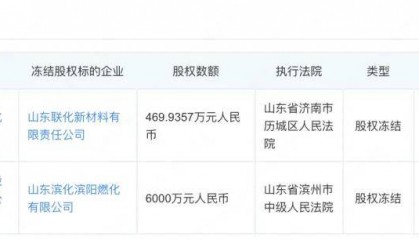 滨化集团旗下企业滨阳燃化被申请破产
